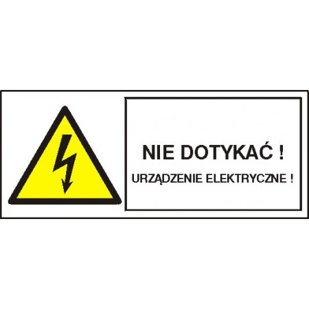 EG-tablice „Nie dotykać! Urządzenie elektryczne!”
