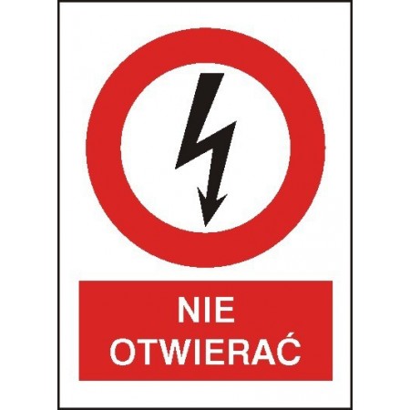 EG-tablice „Nie otwierać” pionowa
