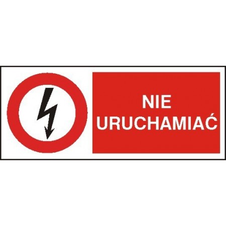 EG-tablice „Nie uruchamiać” pozioma