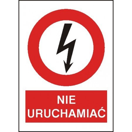 EG-tablice „Nie uruchamiać” pionowa