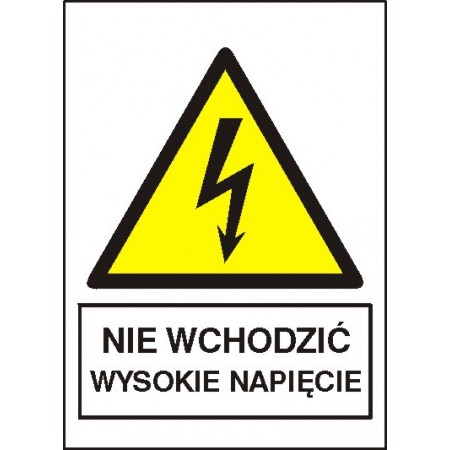 EG-tablice „Nie wchodzić! Wysokie napięcie!” pionowa