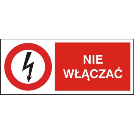 EG-tablice „Nie włączać” pozioma