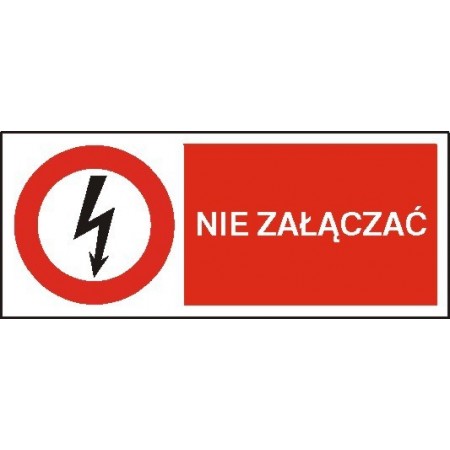 EG-tablice „Nie załączać” pozioma