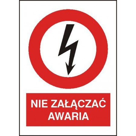 EG-tablice magnetyczna „NIE ZAŁĄCZAĆ AWARIA”