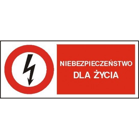 EG-tablice „Niebezpieczeństwo dla życia” pozioma