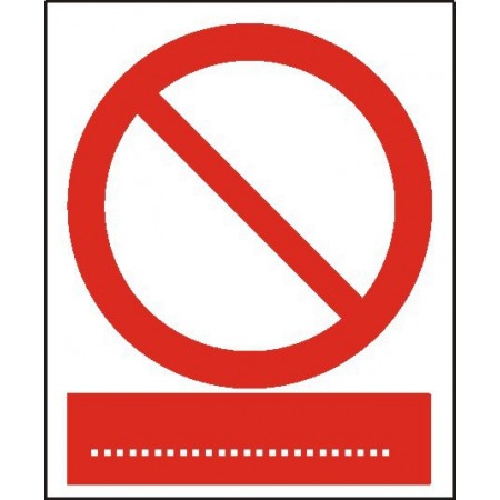 EG-tablice „Ogólny znak zakazu (Wskazanie rodzaju zakazu na tablicy dodatkowej pod piktogramem)