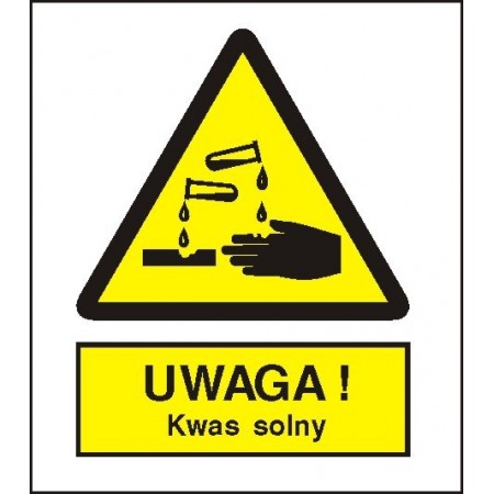 EG-tablice „Ostrzeżenie przed kwasem solnym”