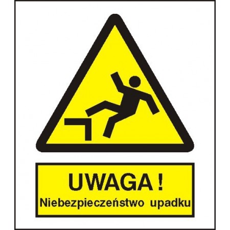 EG-tablice „Ostrzeżenie przed niebezpieczeństwem upadku”