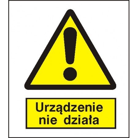 EG-tablice „Ostrzeżenie przed niedziałającym urządzeniem”