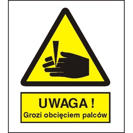 EG-tablice „Ostrzeżenie przed obcięciem palców”