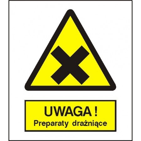 EG-tablice „Ostrzeżenie przed preparatami drażniącymi”