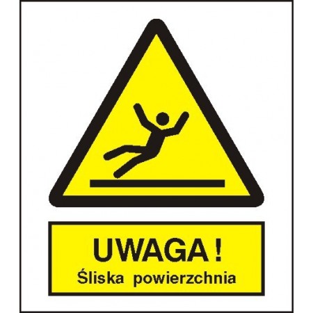 EG-tablice „Ostrzeżenie przed śliską powierzchnią”