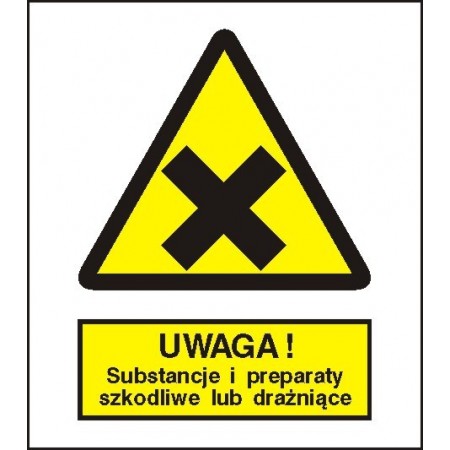EG-tablice „Ostrzeżenie przed substancjami i preparatami szkodliwymi lub drażniącymi”