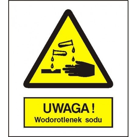 EG-tablice „Ostrzeżenie przed wodorotlenkiem sodu”
