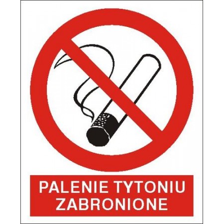EG-tablice „Palenie tytoniu zabronione” pionowa