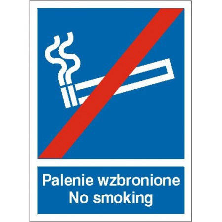 EG-tablice „Palenie wzbronione No smoking”