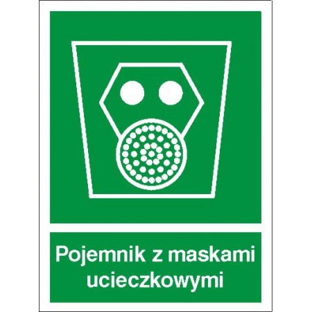 EG-tablice „Pojemnik z maskami ucieczkowymi”