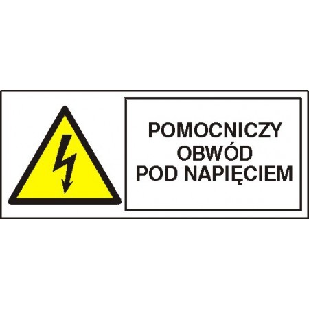 EG-tablice „Pomocniczy obwód pod napięciem” pozioma