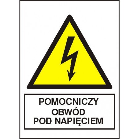 EG-tablice „Pomocniczy obwód pod napięciem” pionowa