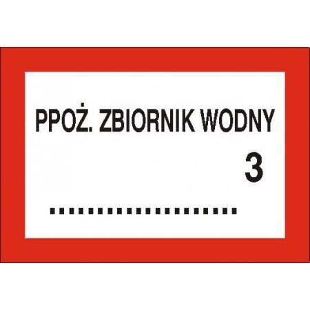 EG-tablice „Ppoż. zbiornik wodny.....3”