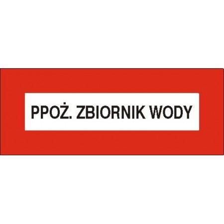 EG-tablice „Ppoż. zbiornik wody”