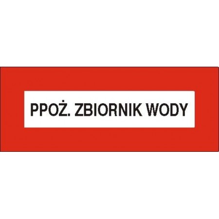 EG-tablice „Ppoż. zbiornik wody”