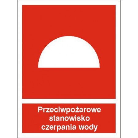 EG-tablice „Przeciwpożarowe stanowisko czerpania wody”