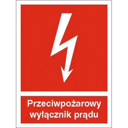 EG-tablice „Przeciwpożarowy wyłącznik prądu”