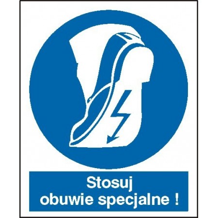 EG-tablice „Stosuj obuwie specjalne”