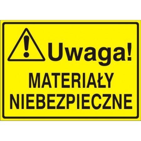 EG-tablice „Uwaga! Materiały niebezpieczne”