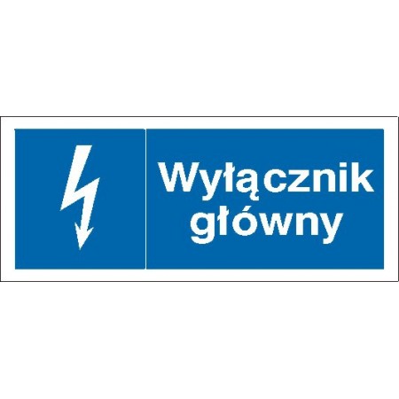 EG-tablice „Wyłącznik główny” pozioma