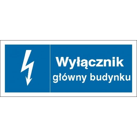 EG-tablice „Wyłącznik główny budynku” pozioma