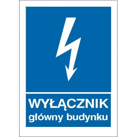 EG-tablice „Wyłącznik główny budynku” pionowa