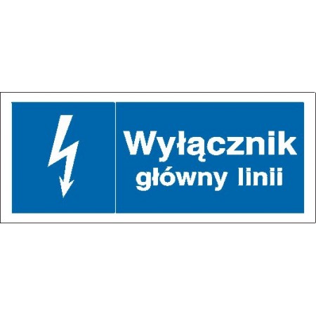 EG-tablice „Wyłącznik główny linii” pozioma