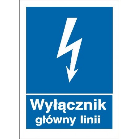 EG-tablice „Wyłącznik główny linii” pionowa