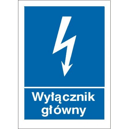 EG-tablice „Wyłącznik główny” pionowa