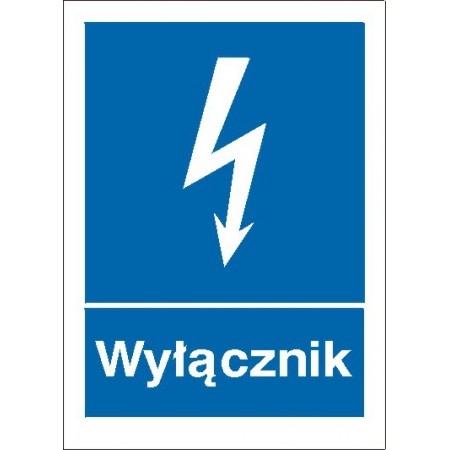 EG-tablice „Wyłącznik” pionowa