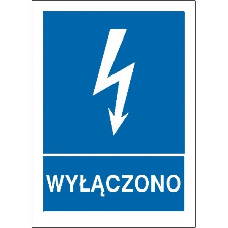 EG-tablice „Wyłączono” pionowa