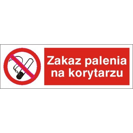 EG-tablice „Zakaz palenia na korytarzu”