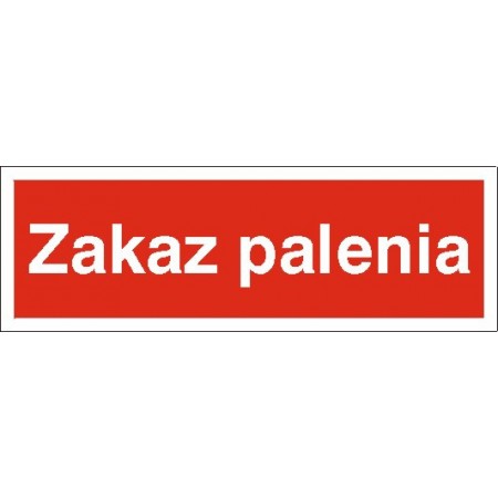 EG-tablice „Zakaz palenia” napis