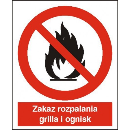 EG-tablice „Zakaz rozpalania grilla i ognisk”