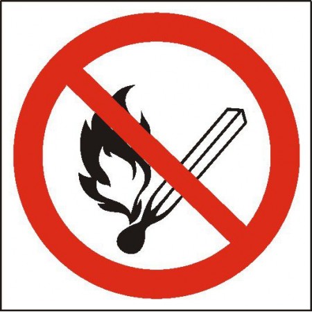 EG-tablice „Zakaz używania otwartego ognia i palenia tytoniu”