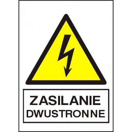 EG-tablice „Zasilanie dwustronne” pionowa