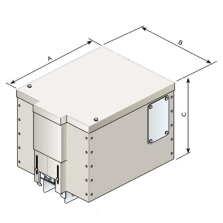 Kaseta odpływowa EG-BX-E pusta - przystosowana do montażu urządzeń modułowych (do 12 modułów DIN) - 125A 3P+PE+N