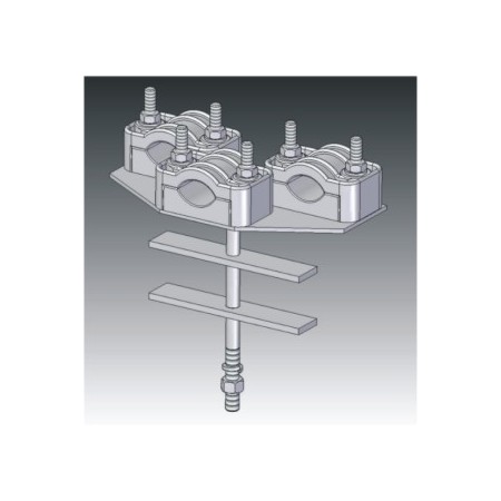Kompletne uchwyty do mocowania kabli na słupach typu EG-ŻN-UKB-2(ż)km
