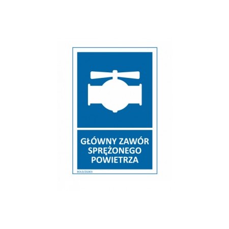 Główny zawór sprężonego powietrza Naklejka