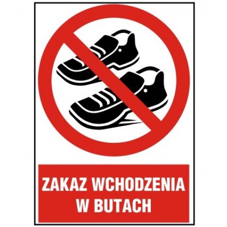 EG-tablice „Zakaz wchodzenia w butach”