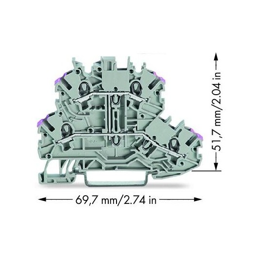 Złączka dwupiętrowa 4-przewodowa 1 mm