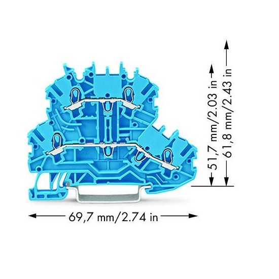 Złączka dwupiętrowa 4-przewodowa 1 mm