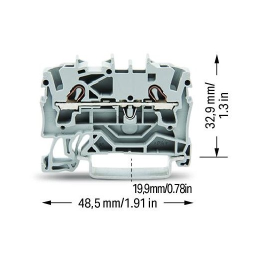 Złączka przelotowa do zastosowań Ex e II 2,5 mm